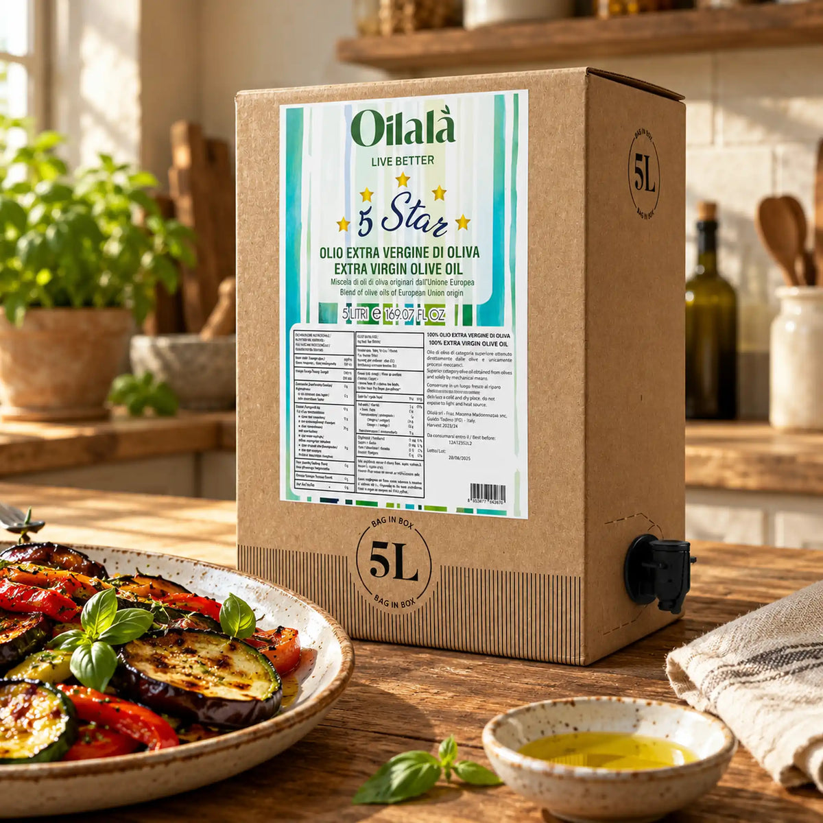 Extra Vierge Olijfolie 5 star 3L bag in box - TheOliveLabel.shop