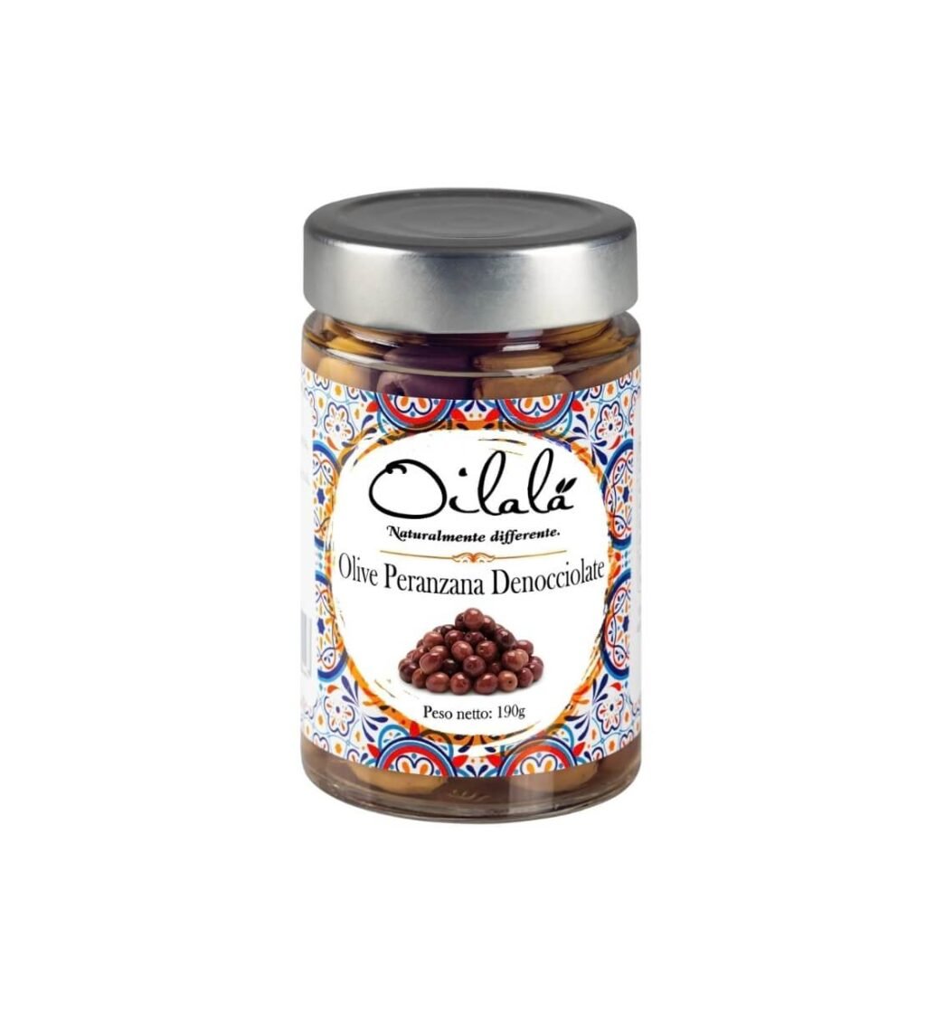 Ontpitte Peranzana olijven uit Italië, 190 gram