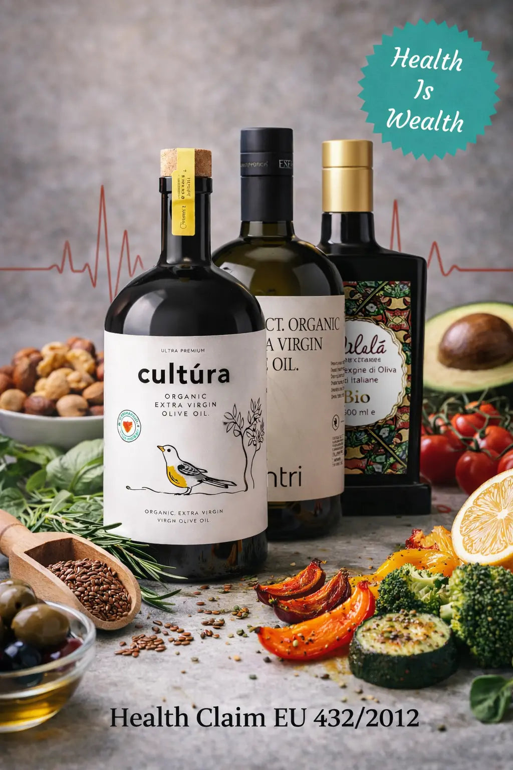 Olijfolie met health claim gezondheidsclaim - TheOliveLabel.shop