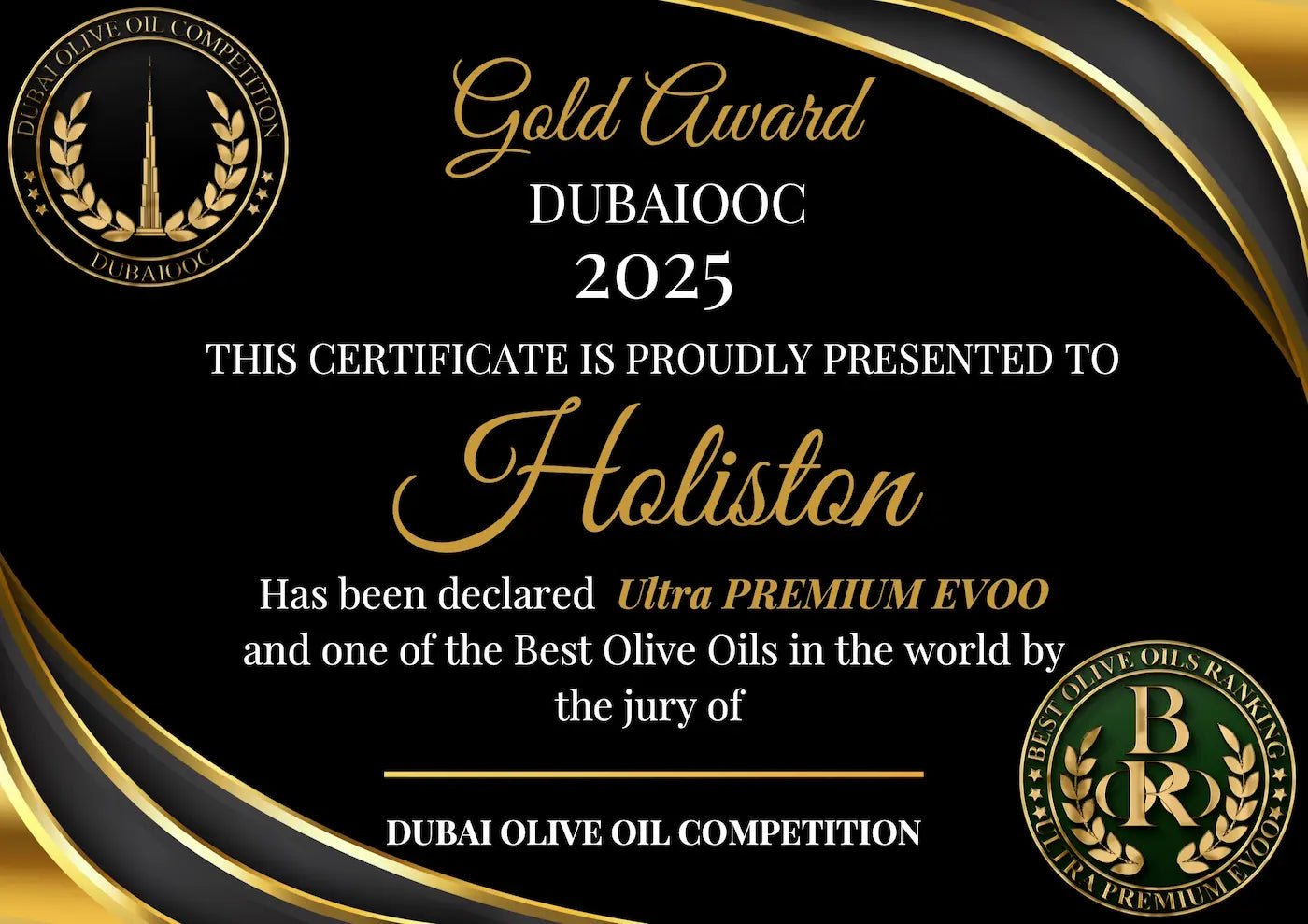Holiston Ultra Premium olijfolie 1197mg/kg Antioxidanten (500ml) - TheOliveLabel.shop