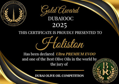 Holiston Ultra Premium olijfolie 1197mg/kg Antioxidanten (500ml) - TheOliveLabel.shop