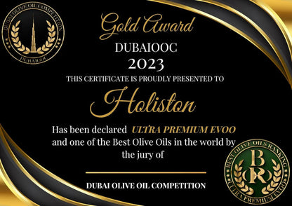 Holiston Ultra Premium olijfolie 1197mg/kg Antioxidanten (500ml) - TheOliveLabel.shop
