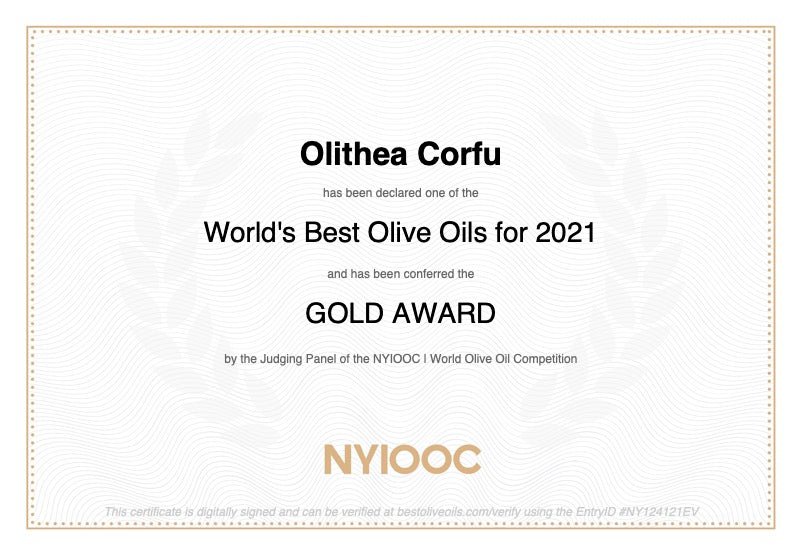 Olithea Extra Vierge Olijfolie uit Corfu – Biologisch & Gezondheidsclaim - TheOliveLabel.shop