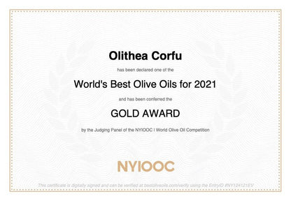 Olithea Extra Vierge Olijfolie uit Corfu – Biologisch & Gezondheidsclaim - TheOliveLabel.shop