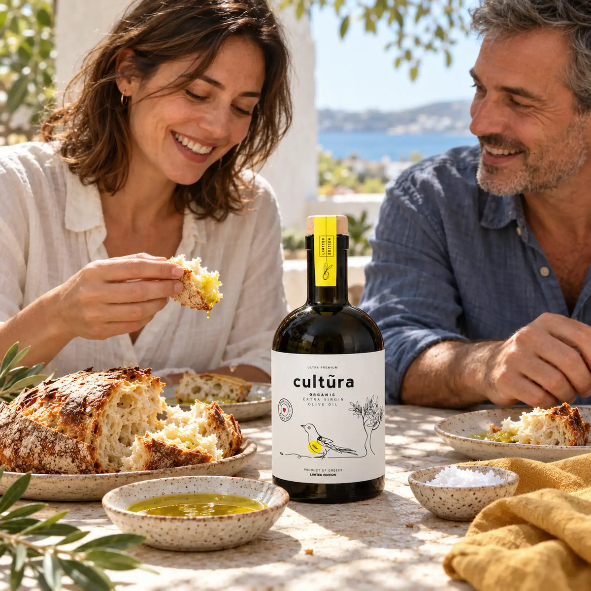Biologische Extra Vierge Olijfolie uit Griekenland 500 ml | Cultũra | 616 mg/kg polyfenolen - TheOliveLabel.shop