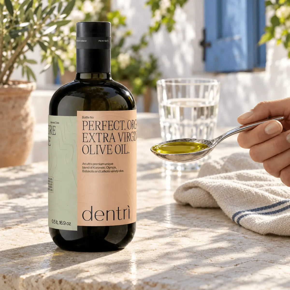Biologische Extra Vierge Olijfolie Gezondheidsclaim 500ml Blend Griekenland - TheOliveLabel.shop