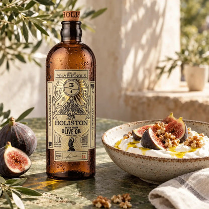 Holiston extra vierge olijfolie uit Rhodos 500 ml | 1197 mg/kg polyfenolen - TheOliveLabel.shop