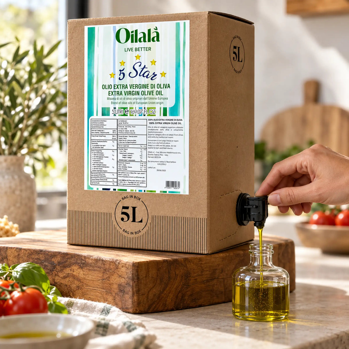 Extra Vierge Olijfolie 5 star 3L bag in box - TheOliveLabel.shop