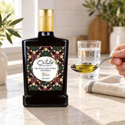 Biologische Extra Vierge Olijfolie Gezondheidsclaim 500 ml Italië - TheOliveLabel.shop