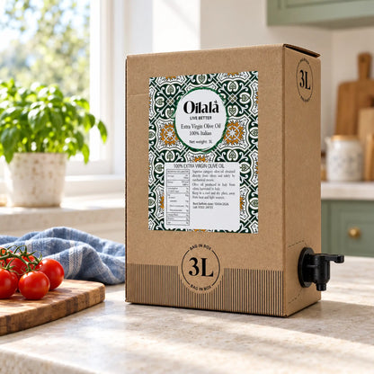 Oilalà Italiano 3 liter bag-in-box extra vierge olijfolie uit Italië - TheOliveLabel.shop