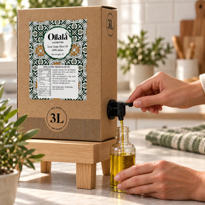 Oilalà Italiano 3 liter bag-in-box extra vierge olijfolie uit Italië - TheOliveLabel.shop