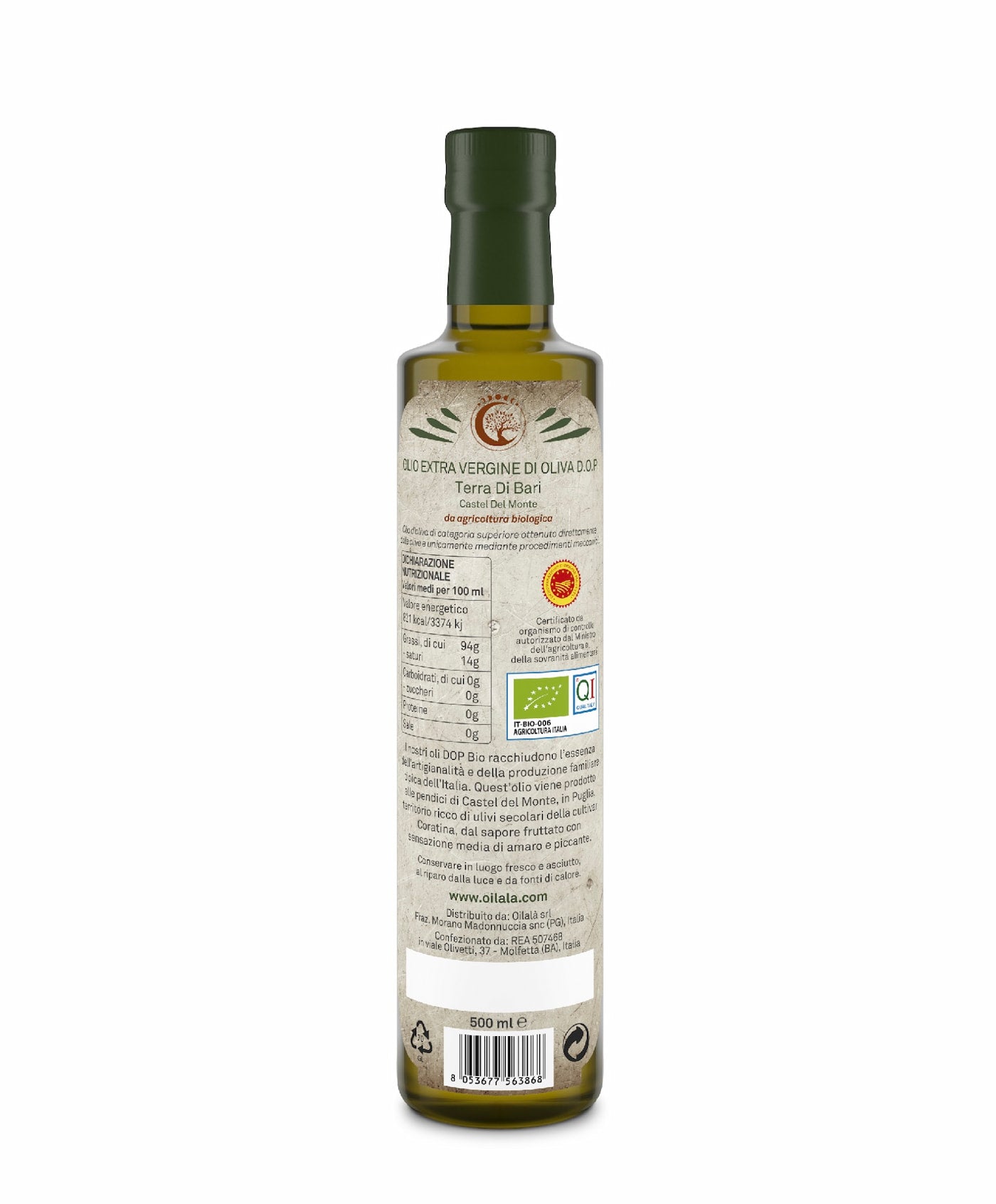 Traditionele Biologische Olijfolie Puglia – Terra di Bari D.O.P. - TheOliveLabel.shop