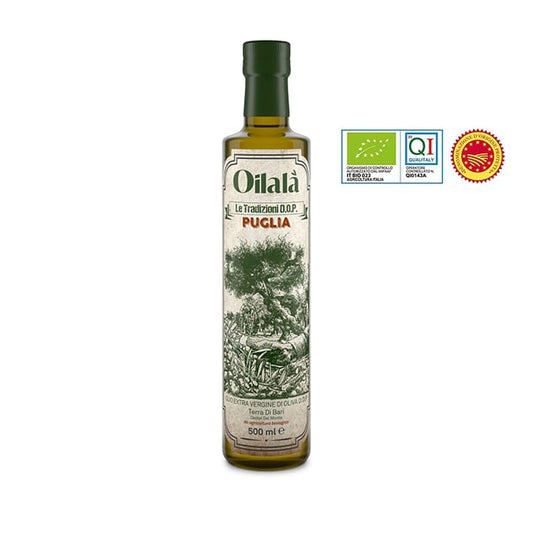 Biologische Extra Vierge Olijfolie Oilala Traditioneel | 500 ml | Puglia