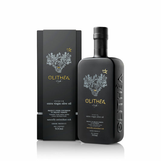 Olithea Extra Vierge Olijfolie uit Corfu – Biologisch & Gezondheidsclaim - TheOliveLabel.shop